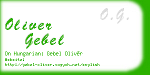 oliver gebel business card